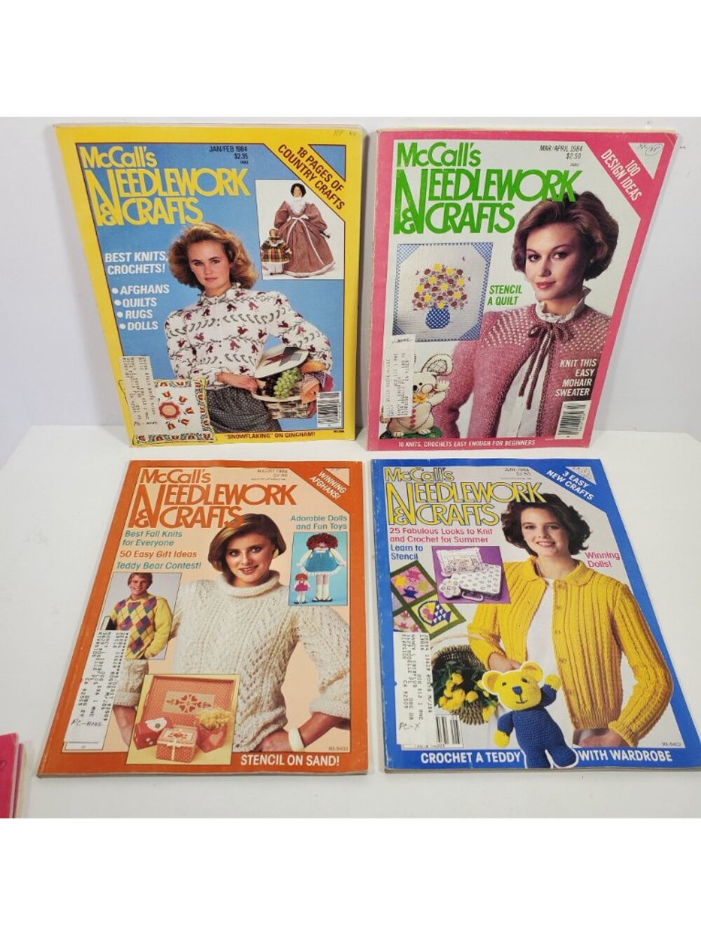 McCalls Needlework Craft 12 Magazine Lot 1980s Crochet Knit Stitch 81 83 84 89 - Picture 3 of 8